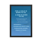 Isaiah 9:6 - Bible Verse, Everlasting Father Enhanced Matte Paper Framed Poster