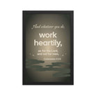 Col 3:23 - Bible Verse, as for the Lord Enhanced Matte Paper Framed Poster