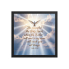 John 14:26 Bible Verse Father Enhanced Matte Paper Framed Poster Black 14″×14″