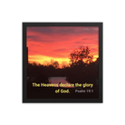 Psalm 19:1 Bible Verse, Sunset Glory Framed Poster