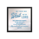 Isaiah 40:31 - Bible Verse, Wings like Eagles Framed Poster