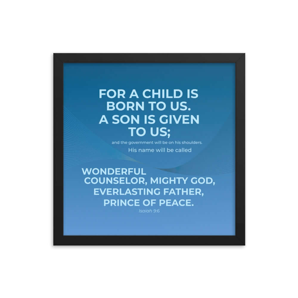 Isaiah 9:6 - Bible Verse, Everlasting Father Enhanced Matte Paper Framed Poster