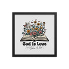 1 John 4:8 - Bible Verse, God is Love Enhanced Matte Paper Framed Poster