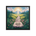 John 14:6 Bible Verse The Truth Enhanced Matte Paper Framed Poster Black 16″×16″