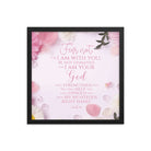 Isaiah 41:10 - Bible Verse, God will strengthen you Framed Poster