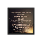 Psalm 27:1 - Bible Verse, The LORD is My Light Framed Poster