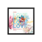 1 John 4:19 - Bible Verse, We Love Him Framed Poster