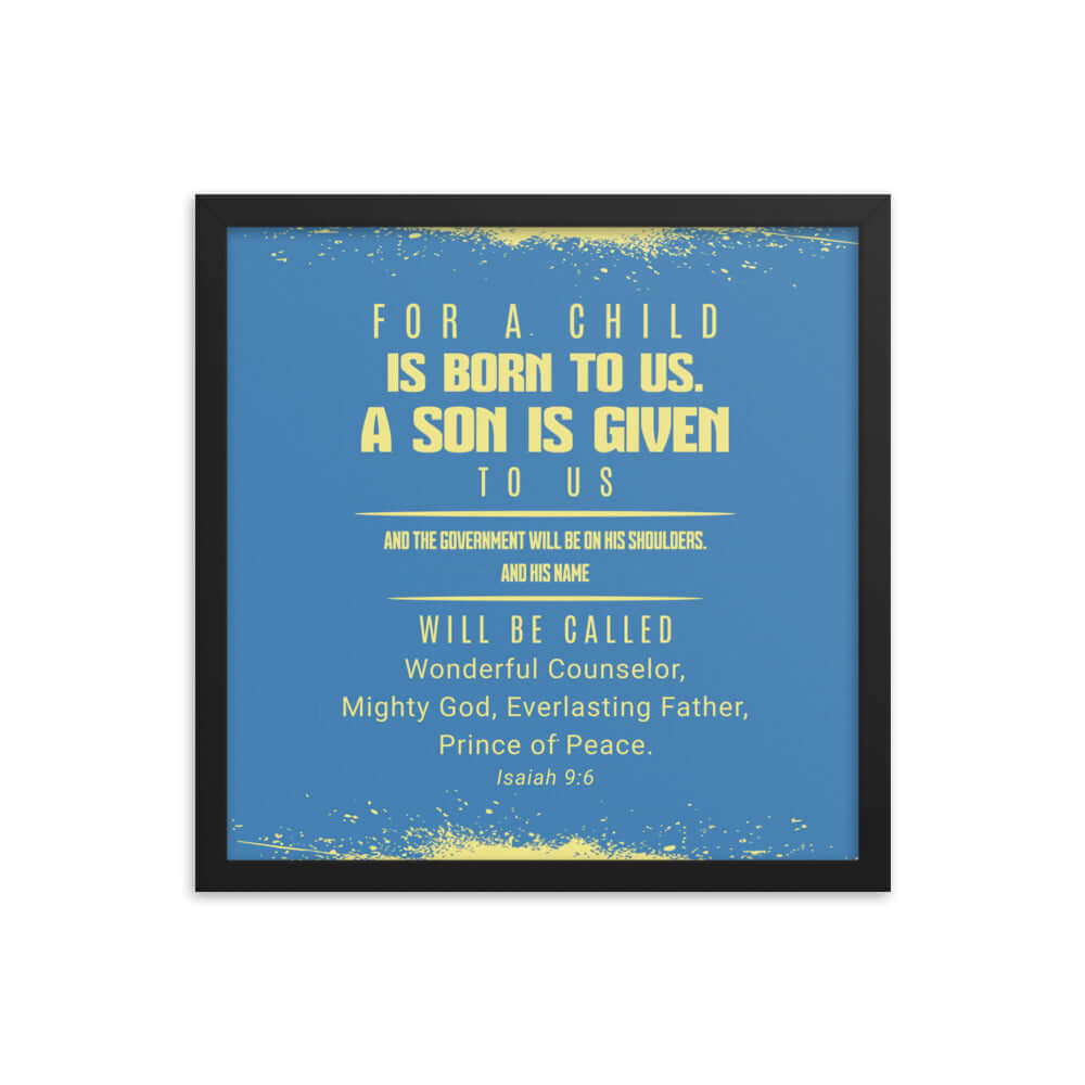 Isaiah 9:6 - Bible Verse, Mighty God Enhanced Matte Paper Framed Poster