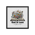 1 John 4:8 - Bible Verse, God is Love Enhanced Matte Paper Framed Poster