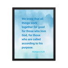 Rom 8:28 - Bible Verse, together for good Enhanced Matte Paper Framed Poster