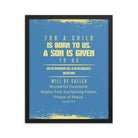 Isaiah 9:6 - Bible Verse, Mighty God Enhanced Matte Paper Framed Poster