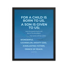 Isaiah 9:6 - Bible Verse, Everlasting Father Enhanced Matte Paper Framed Poster