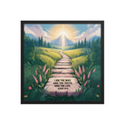 John 14:6 Bible Verse The Truth Enhanced Matte Paper Framed Poster Black 18″×18″