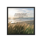 John 14:26 Bible Verse in my name Enhanced Matte Paper Framed Poster Black 18″×18″