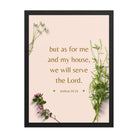 Joshua 24:15 Bible Verse, your fathers Enhanced Matte Paper Framed Poster