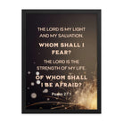 Psalm 27:1 - Bible Verse, The LORD is My Light Framed Poster