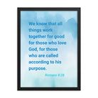 Rom 8:28 - Bible Verse, together for good Enhanced Matte Paper Framed Poster