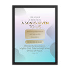 Isaiah 9:6 - Bible Verse, Wonderful Counselor Enhanced Matte Paper Framed Poster