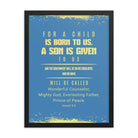 Isaiah 9:6 - Bible Verse, Mighty God Enhanced Matte Paper Framed Poster