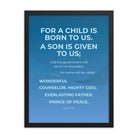 Isaiah 9:6 - Bible Verse, Everlasting Father Enhanced Matte Paper Framed Poster