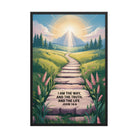 John 14:6 Bible Verse The Truth Enhanced Matte Paper Framed Poster Black 24″×36″