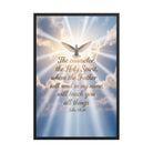 John 14:26 Bible Verse Father Enhanced Matte Paper Framed Poster Black 24″×36″