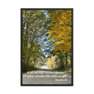 Prov 3:6, Bible Verse, Fall Road Framed Poster