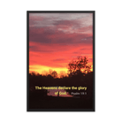 Psalm 19:1 Bible Verse, Sunset Glory Framed Poster