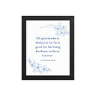 1 Chronicles 16:34 Bible Verse, to the Lord Enhanced Matte Paper Framed Poster