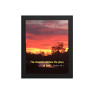 Psalm 19:1 Bible Verse, Sunset Glory Framed Poster