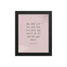 Jeremiah 29:13 - Bible Verse, you search Enhanced Matte Paper Framed Poster