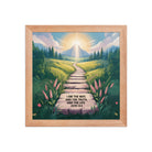 John 14:6 Bible Verse The Truth Enhanced Matte Paper Framed Poster Red Oak 10″×10″