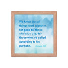 Rom 8:28 - Bible Verse, together for good Enhanced Matte Paper Framed Poster