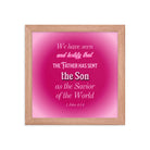 1 John 4:14 - Bible Verse, that the Father Enhanced Matte Paper Framed Poster