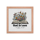 1 John 4:8 - Bible Verse, God is Love Enhanced Matte Paper Framed Poster