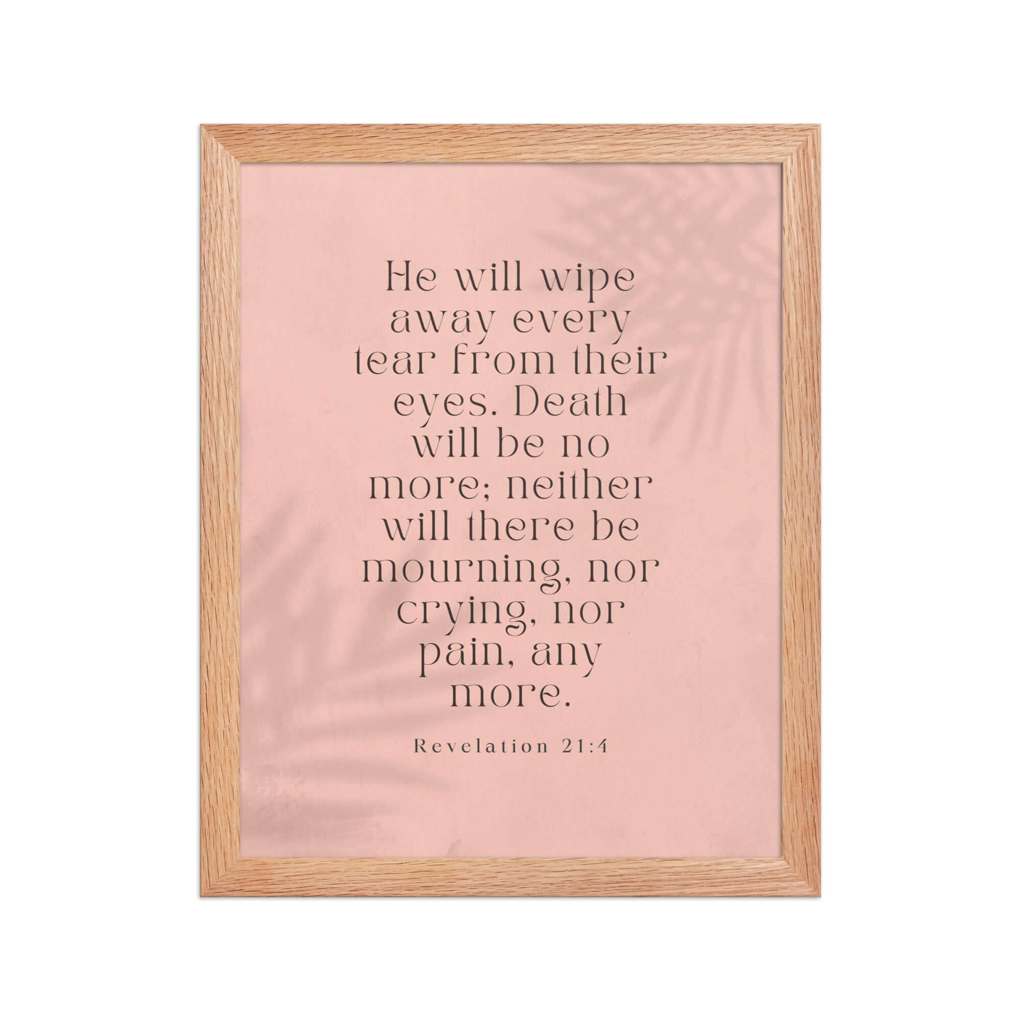 Revelation 21:4 Bible Verse, their eyes Enhanced Matte Paper Framed Poster