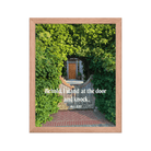 Rev 3:20 Bible Verse, Garden Doorway Framed Poster