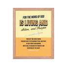 Heb 4:12 - Bible Verse, living and active Enhanced Matte Paper Framed Poster