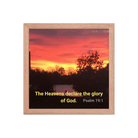 Psalm 19:1 Bible Verse, Sunset Glory Framed Poster