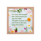 Jer 29:11 - Bible Verse, to give you hope Enhanced Matte Paper Framed Poster