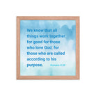 Rom 8:28 - Bible Verse, together for good Enhanced Matte Paper Framed Poster