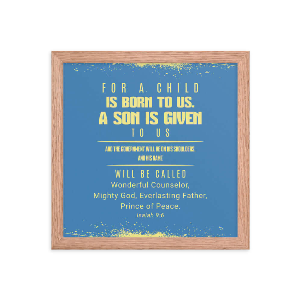 Isaiah 9:6 - Bible Verse, Mighty God Enhanced Matte Paper Framed Poster