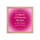 1 John 4:14 - Bible Verse, that the Father Enhanced Matte Paper Framed Poster