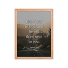 James 4:8 Bible Verse, Cleanse your Enhanced Matte Paper Framed Poster