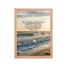 John 14:26 Bible Verse You All Enhanced Matte Paper Framed Poster Red Oak 12″×16″