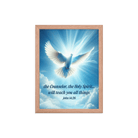 John 14:26 - Bible Verse, Holy Spirit Dove Framed Poster