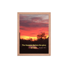 Psalm 19:1 Bible Verse, Sunset Glory Framed Poster