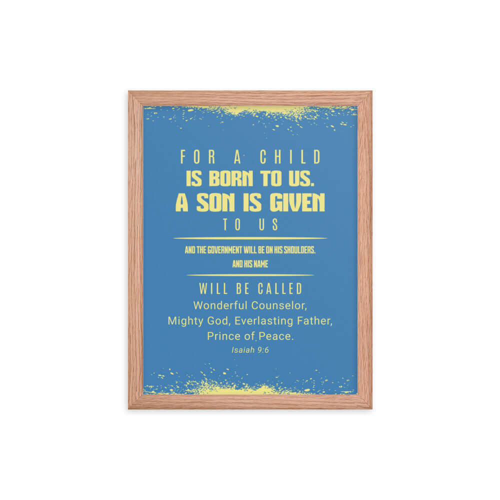 Isaiah 9:6 - Bible Verse, Mighty God Enhanced Matte Paper Framed Poster