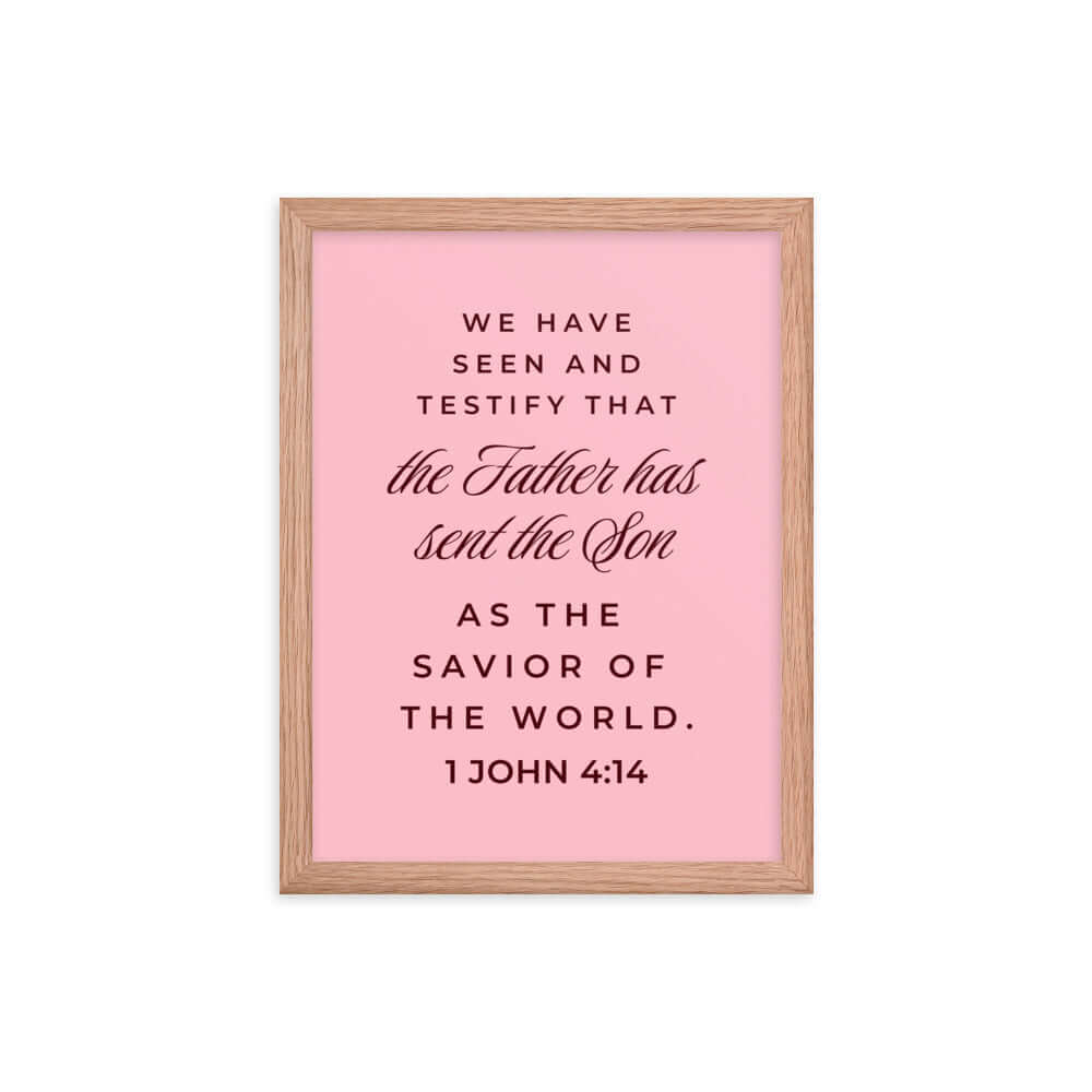 1 John 4:14 - Bible Verse, We have seen Enhanced Matte Paper Framed Poster