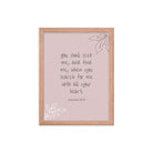 Jeremiah 29:13 - Bible Verse, you search Enhanced Matte Paper Framed Poster